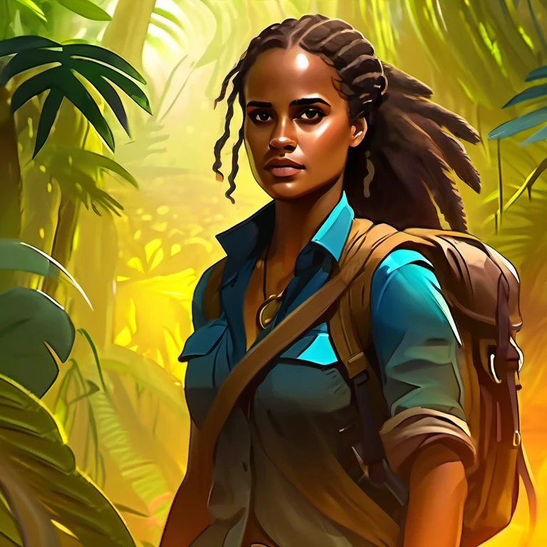 Salida, the female jungle guide that the heroes hired.