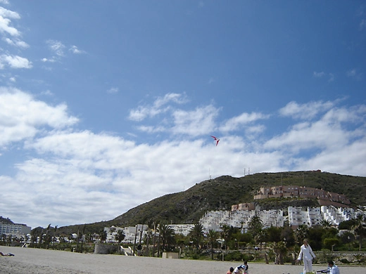 La parte de Mojácar Playa vista desde la playa.