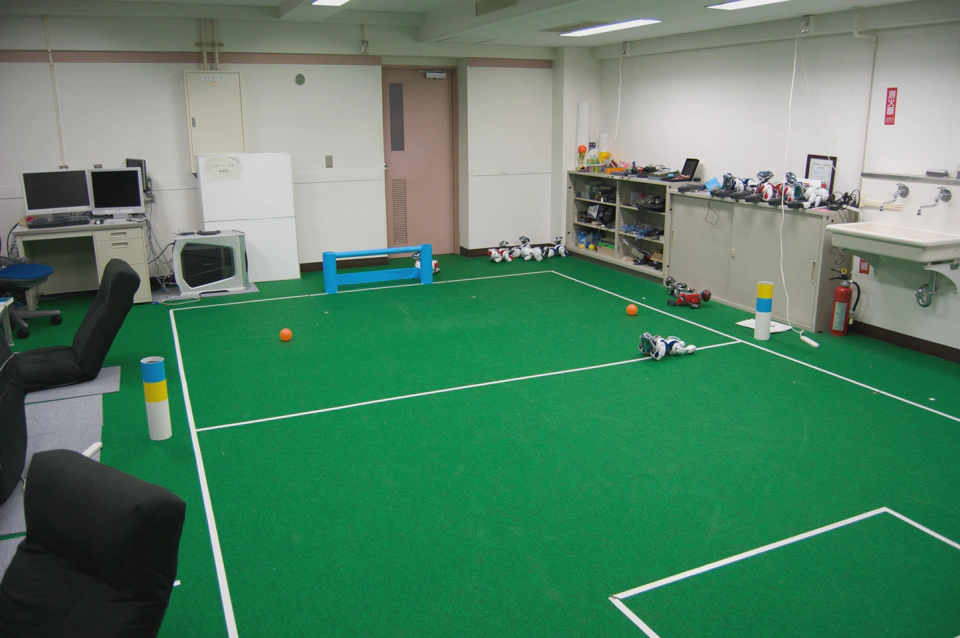 La sala de fútbol para los robots.